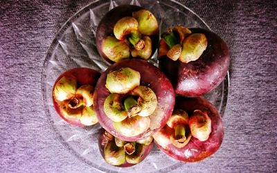 High angle view of fruits