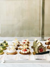 Close-up of dessert on table