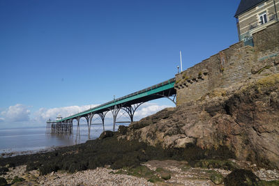 Low angle view of bridge against sky