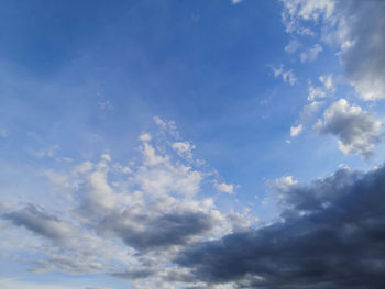 Low angle view of clouds in sky