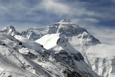 Snow covered mountain against sky