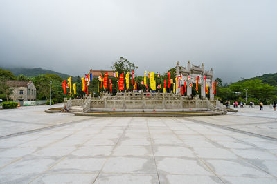 View of temple against clear sky