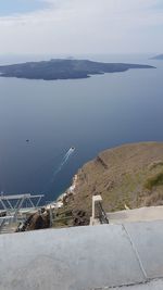 High angle view of beach against sky