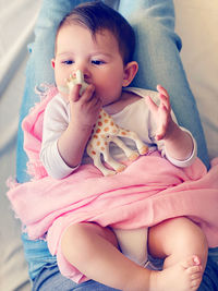 Cute baby girl sitting