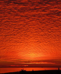 Scenic view of dramatic sky during sunset