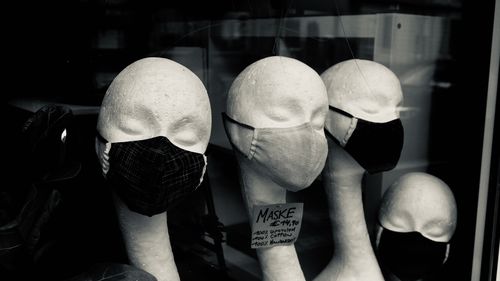 Close-up of man wearing hat in store