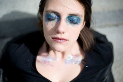 Close-up portrait of young woman