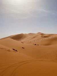 Scenic view of desert against sky