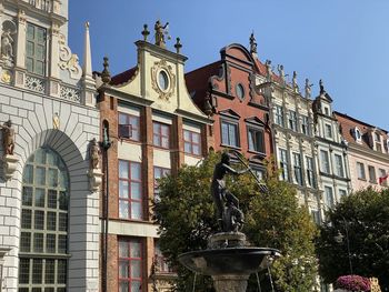 Low angle view of buildings in city