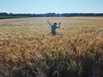 Man standing in field