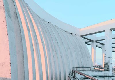 Built structure against blue sky during sunset