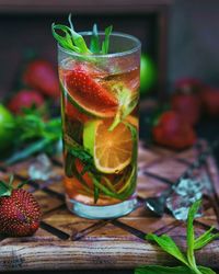 Close-up of drink on table