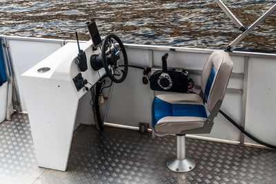 View of boat deck in sea