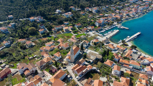 Kali town on island ugljan in zadar archipelago, croatia