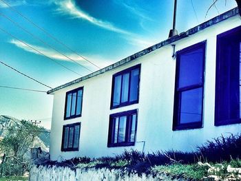 Low angle view of building against sky