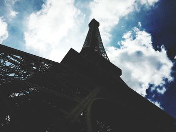 Low angle view of tower against sky