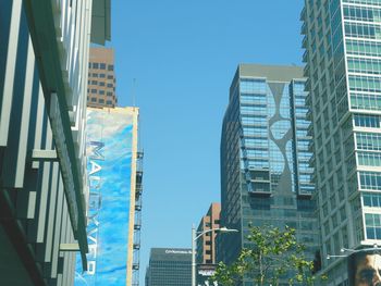 Low angle view of modern office building