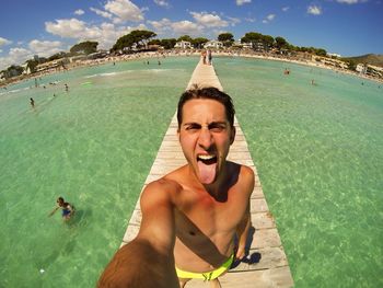Portrait of a woman at beach