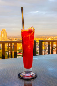 Close-up of drink on table