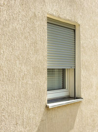 Low angle view of window on building