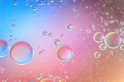 Full frame shot of wet bubbles