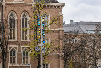 Low angle view of building against sky