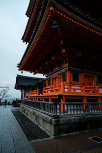 View of temple building against sky