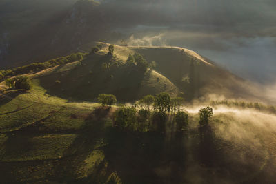 Scenic view of land against sky