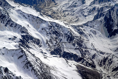 Scenic view of snowcapped mountains