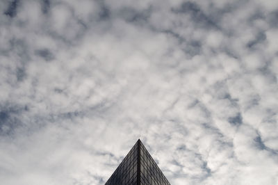 Low angle view of roof against sky
