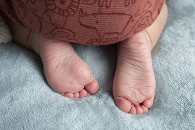 Close-up of baby feets