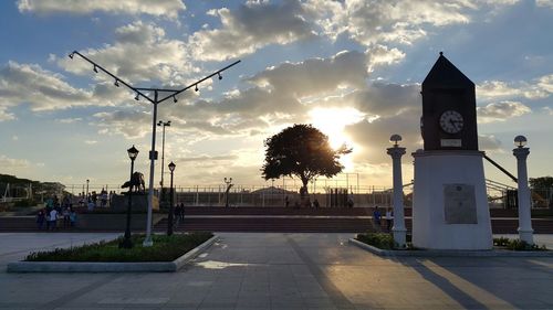 View of road at sunset