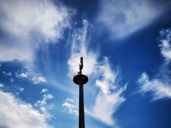 Low angle view of street light against sky