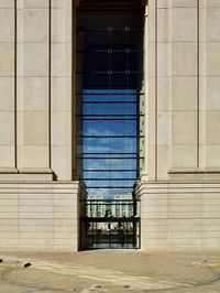 Closed door of building