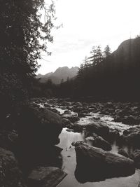 Scenic view of rocky mountains against sky