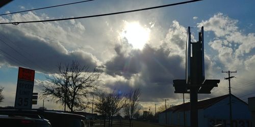 Low angle view of road against sky