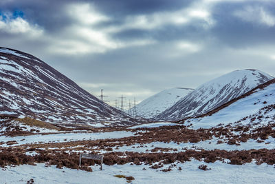 Snow covered mountain against sky