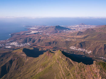 Aerial view of landscape against sky