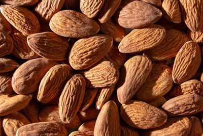 Full frame shot of almonds