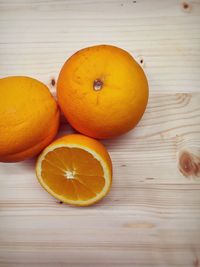 Close-up of orange on table