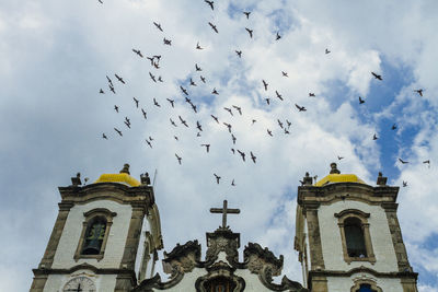 Low angle view of church against sky