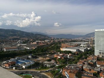 High angle view of cityscape