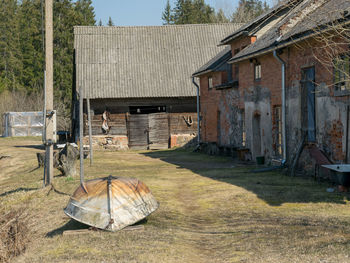 Fragments from old mills, buildings collapsed, perles mill, druviena, latvia