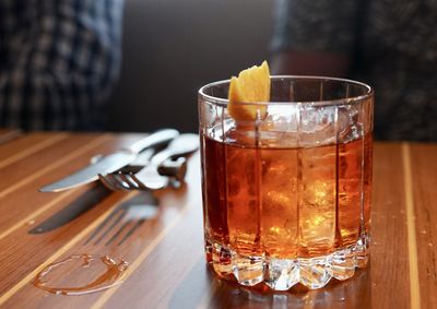 Close-up of drink on table