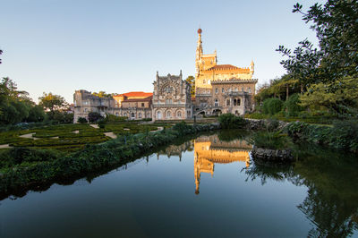 Reflection of temple in water