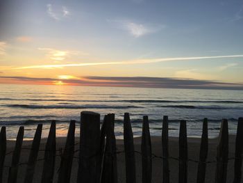 Dramatic sky over sea during sunset