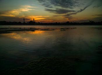 View of river at sunset