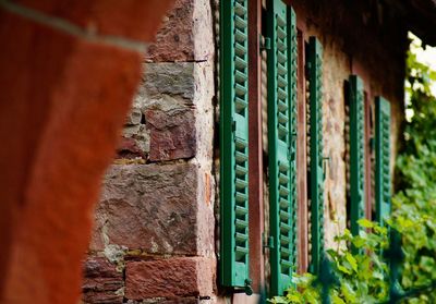 Close-up of weathered wall of old building