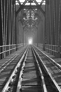 View of bridge in railroad tracks