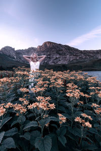 Scenic view of rocky mountains against sky